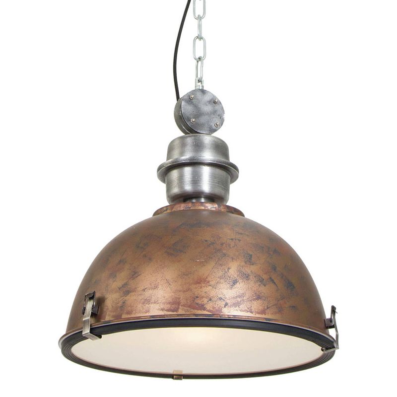 Foto van Steinhauer hanglamp industrieel 7586b oud bruin