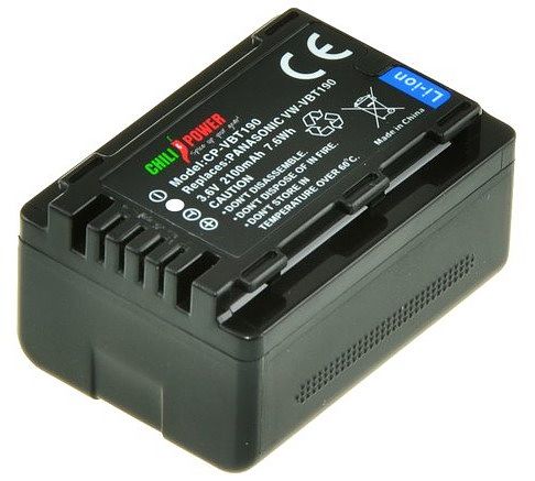 Foto van Chilipower vw-vbt190 accu voor panasonic - 2100mah