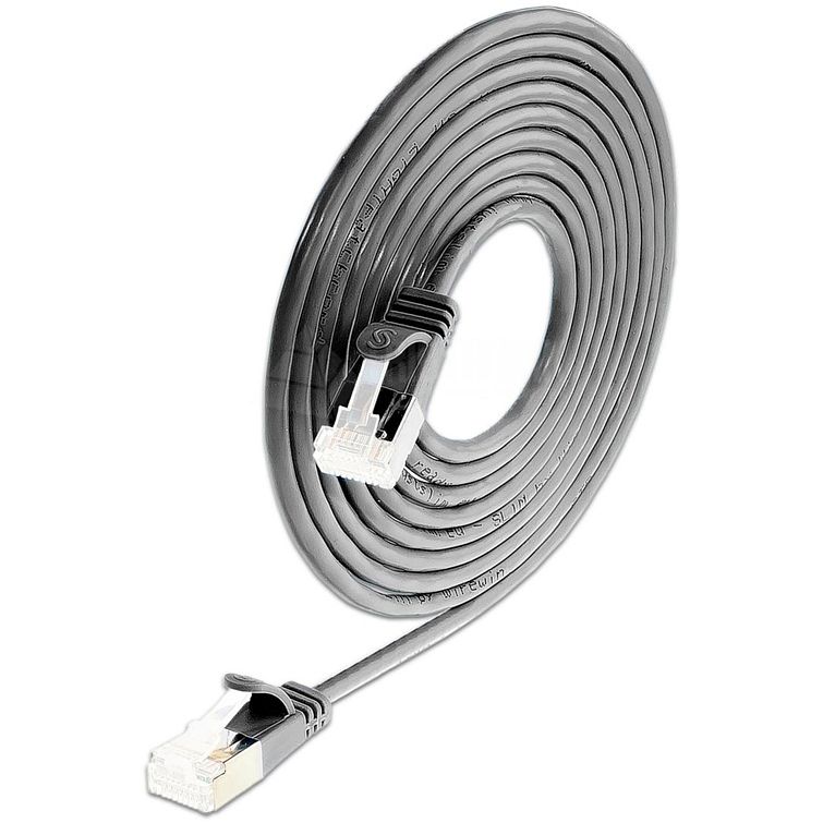 Foto van Slim sl10550 cat6a patchkabel u/ftp ø 3.8mm zwart 3 m