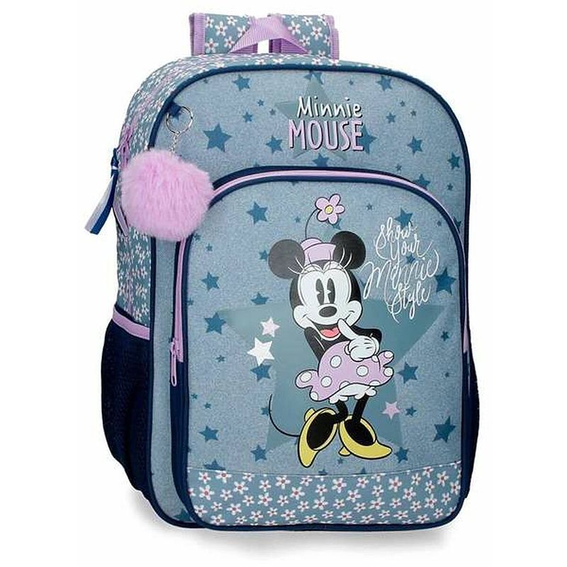 Foto van Schoolrugzak joumma minnie mouse style blauw 30 x 40 x 13 cm aan te passen aan rugzaktrolley