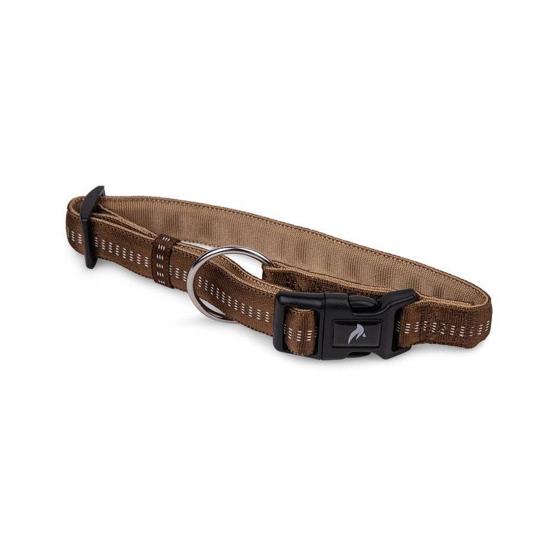 Foto van Dierenbenodigdheden vadigran halsband hond nylon soft grip bruin 30-45cmx20mm