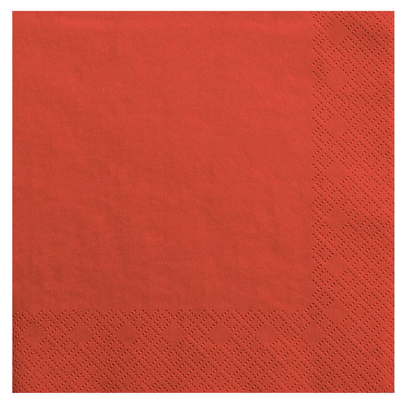 Foto van 40x papieren tafel servetten rood 33 x 33 cm - feestservetten