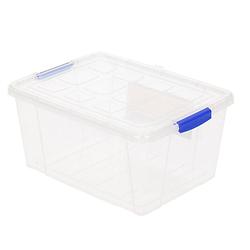 Foto van Opbergbox met deksel - 4 liter - transparant - kunststof - opbergbox