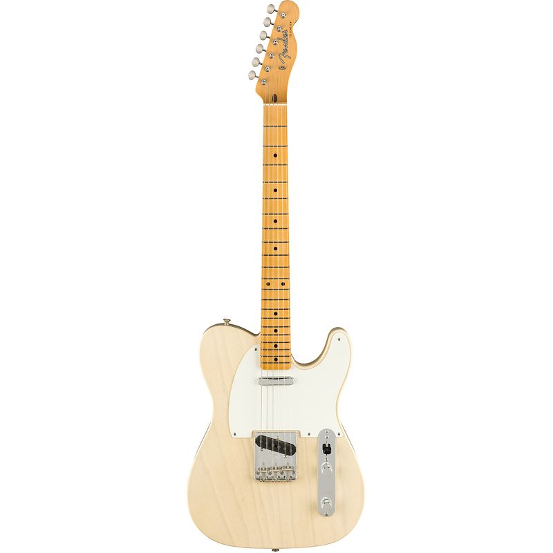 Foto van Fender custom shop vintage custom 1958 top-load telecaster aged white blonde mn met koffer, strap en coa