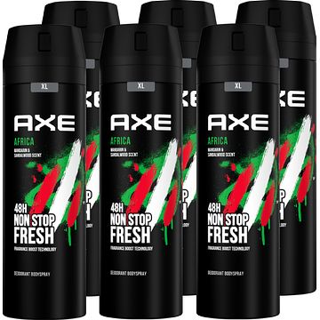 Foto van Axe deodorant bodyspray africa 6 x 200ml aanbieding bij jumbo | 30% korting