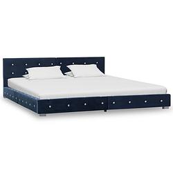 Foto van Vidaxl bedframe fluweel blauw 160x200 cm