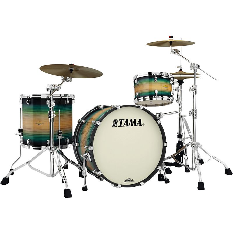 Foto van Tama me32czs-lewb starclassic maple emerald pacific walnut burst 3d. shellset