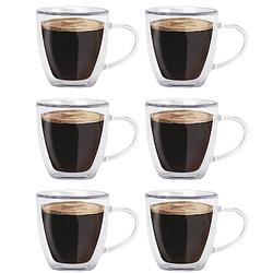 Foto van Luxe espresso kopjes - dubbelwandige koffieglazen - ristretto kopjes - 80 ml - set van 6