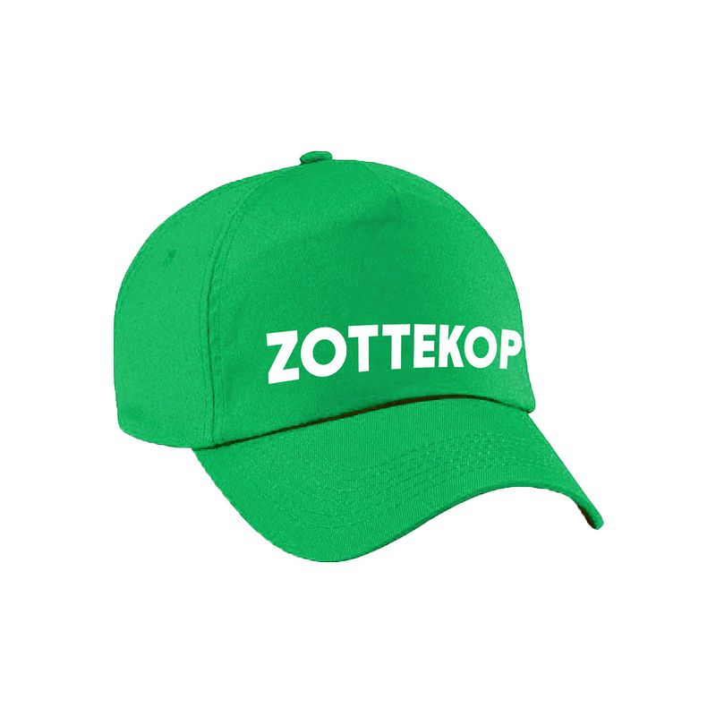 Foto van Carnaval fun pet / cap zottekop groen voor dames en heren - verkleedhoofddeksels