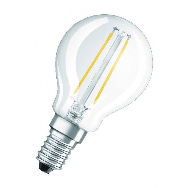 Foto van Osram retrofit filament led p25 e14 2w 2700k