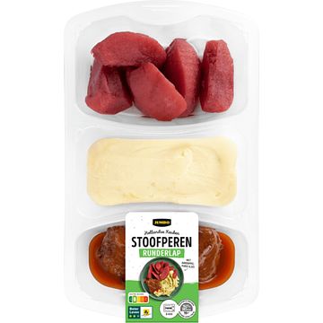 Foto van Jumbo stoofperen runderlap met aardappelpuree & jus 500g