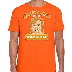 Foto van Oranje koningsdag t-shirt - relax het is willies day - joint - willem l - feestshirts