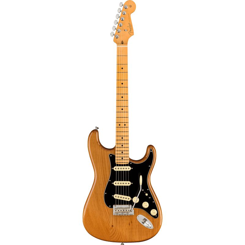 Foto van Fender american professional ii stratocaster roasted pine mn elektrische gitaar met koffer