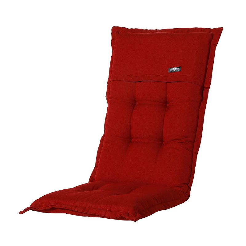 Foto van Madison - tuinkussens hoge rug rib red - 123x50 - rood