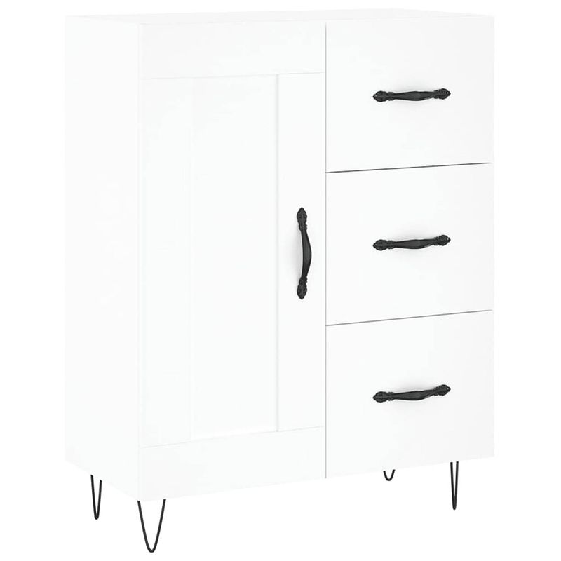 Foto van Vidaxl dressoir 69,5x34x90 cm bewerkt hout wit