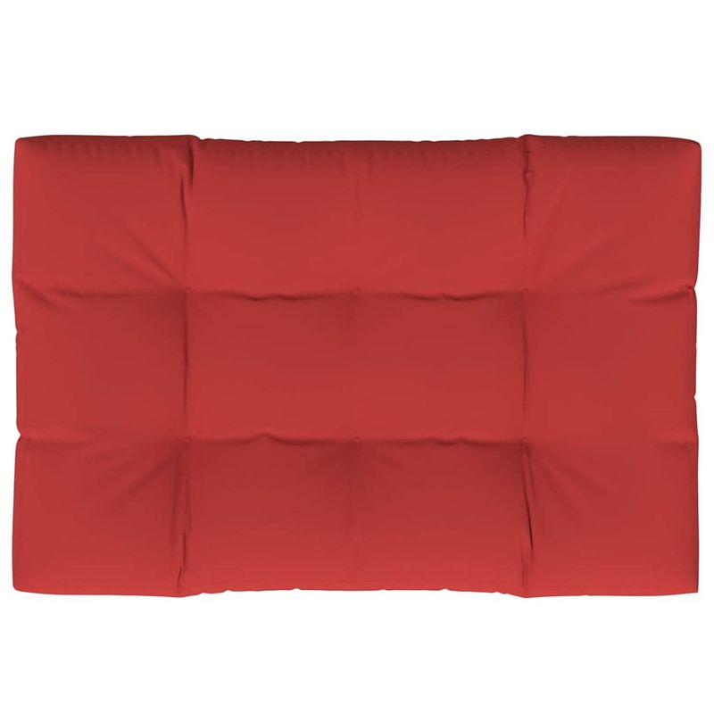 Foto van The living store palletkussen - 120x80x12 cm - waterafstotend - rood - polyester