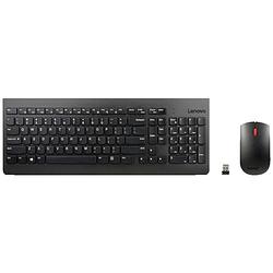 Foto van Lenovo kb mice_bo essential wireless combo set met toetsenbord en muis radiografisch multimediatoetsen, spatwaterdicht qwerty, engels zwart