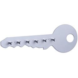 Foto van Sleutelrekje sleutelvorm zilver 35 cm - sleutelkastjes