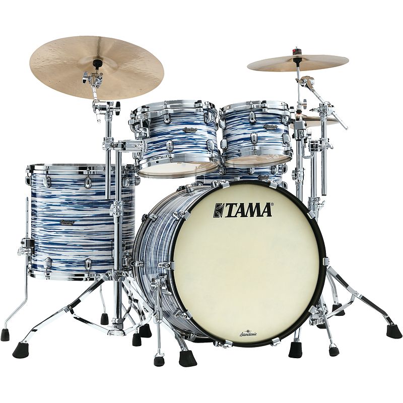 Foto van Tama mr42tzs-bwo starclassic maple blue & white oyster 4d. shellset