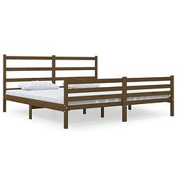 Foto van The living store houten bedframe - classic - 180x200 cm - massief grenenhout