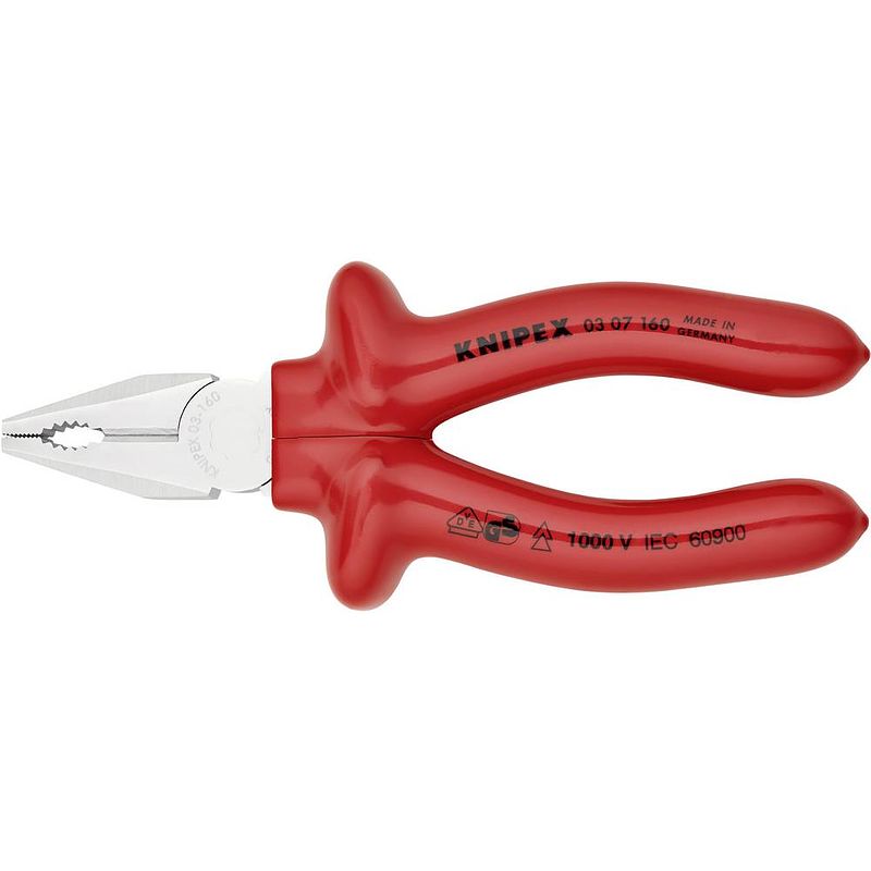 Foto van Knipex 03 07 160 vde combinatietang 160 mm din iso 5746, din en 60900