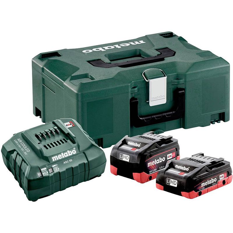 Foto van Metabo metabowerke 685136000 accu en acculader voor gereedschap 18 v 4 ah, 5.5 ah lihd