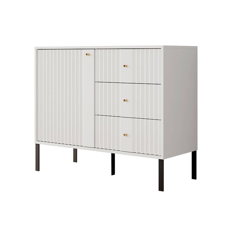 Foto van Meubella dressoir kaylan - wit - 100 cm