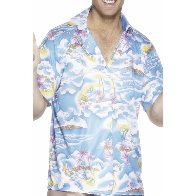 Foto van Blauw hawaii shirt - m