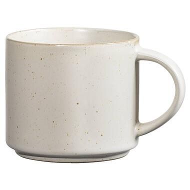 Foto van Mok met oor studio - crème - stoneware - 380 ml - leen bakker