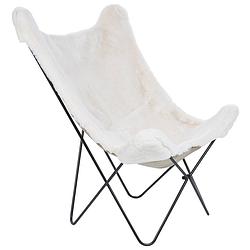 Foto van Beliani nybro - fauteuil-wit-nepbont