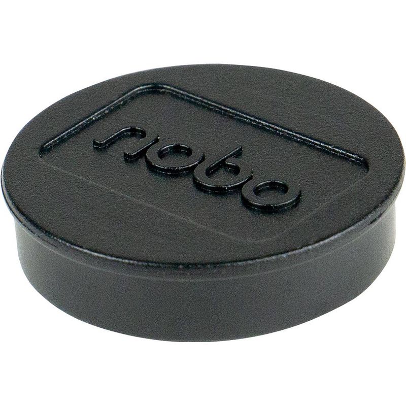 Foto van Nobo magneten voor whiteboard diameter van 32 mm, pak van 10 stuks, zwart