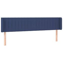 Foto van Vidaxl hoofdbord met randen 183x16x78/88 cm stof blauw