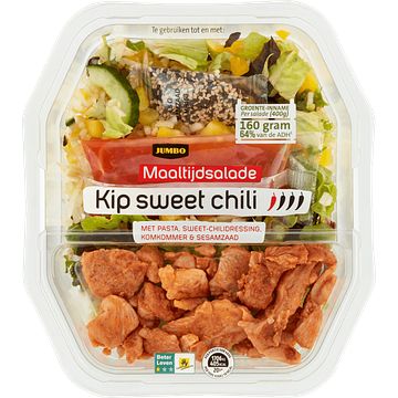 Foto van Jumbo maaltijdsalade kip sweet chili 400g