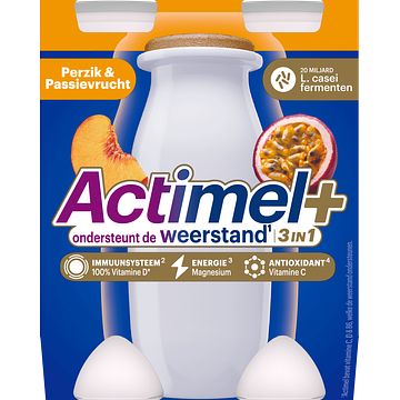 Foto van Actimel perzik passievrucht 4 x 100ml bij jumbo