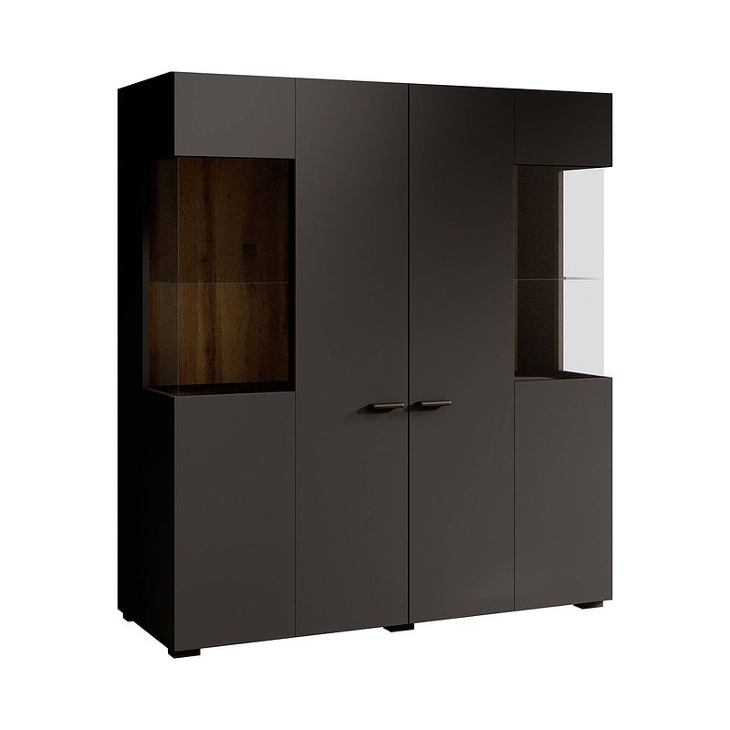 Foto van Meubella dressoir charo - zwart - 110 cm