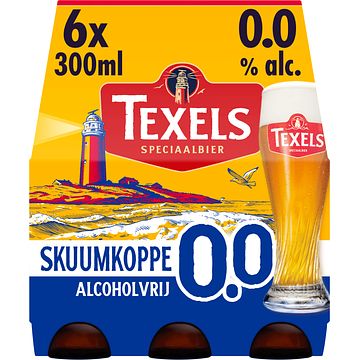 Foto van Texels skuumkoppe 0.0 bier fles 6 x 300ml aanbieding bij jumbo | 2e halve prijs