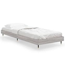 Foto van Vidaxl bedframe bewerkt hout grijs sonoma eikenkleurig 75x190 cm