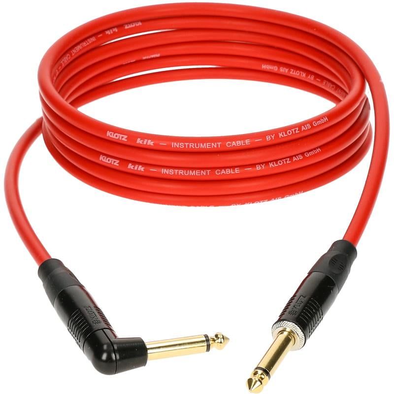 Foto van Klotz kikkg6.0prrt instrumentkabel ts 6.3mm jack recht-haaks rood 6m