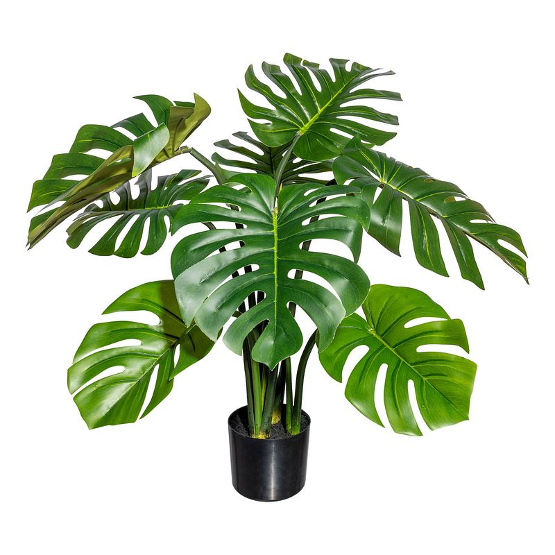 Foto van Kopu® kunstplant split philodendron 90 cm - 8 bladeren - nepplant