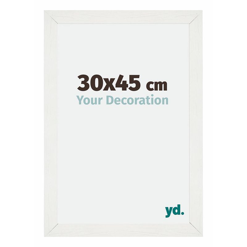 Foto van Fotolijst 30x45cm wit geveegd mdf mura