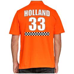 Foto van Holland race shirt met nummer 33 - nederland fan poloshirt / outfit voor heren 2xl - feestshirts