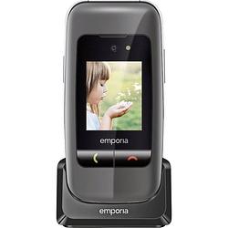 Foto van Emporia v200 senioren clamshell telefoon met laadstation, sos-knop zwart