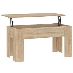 Foto van Vidaxl salontafel 101x49x52 cm bewerkt hout sonoma eikenkleurig