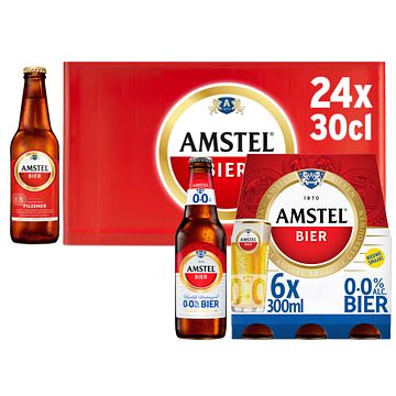 Foto van Amstel krat + 0.0 6 x 300ml bij jumbo