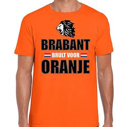 Foto van Oranje ek/ wk fan shirt / kleding brabant brult voor oranje voor heren xl - feestshirts