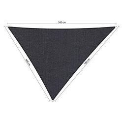Foto van Compleet pakket: shadow comfort driehoek 4x4,5x5m duocolor carbon black met rvs bevestegingsset en buitendoek reiniger