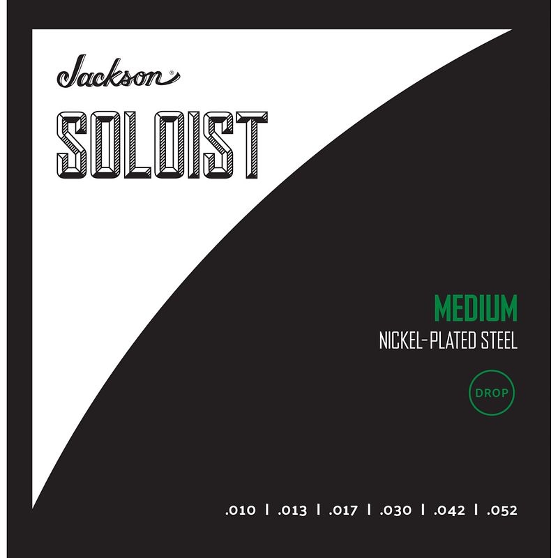 Foto van Jackson soloist strings drop medium .010-.052 snarenset voor elektrische gitaar