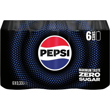 Foto van Pepsi zero sugar 6 x 0, 33l bij jumbo