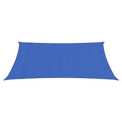 Foto van The living store schaduwdoek - hdpe - 2.5 x 4.5 m - blauw