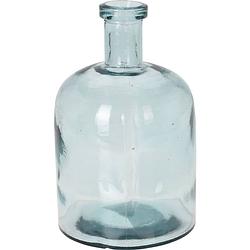 Foto van H&s collection fles bloemenvaas umbrie - gerecycled glas - transparant - d15 x h24 cm - vazen
